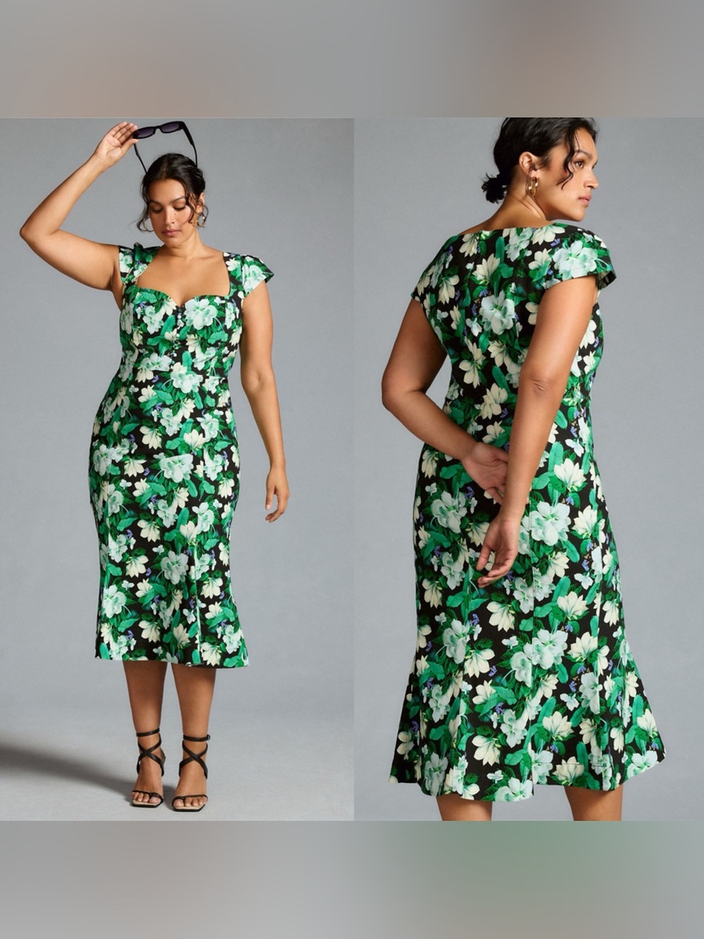 Anthropologie Cecily fit and flare midi dress size 1x